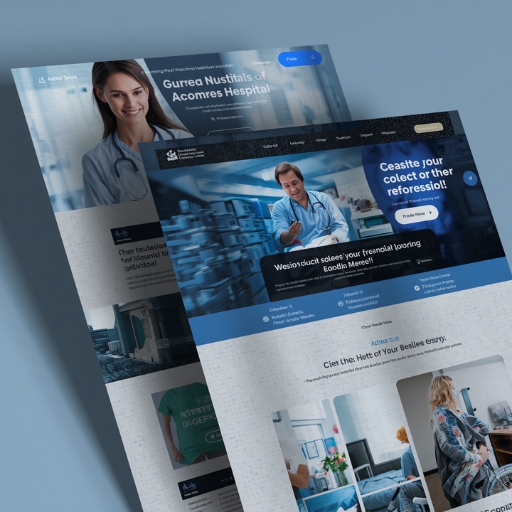 Custom hospital website design mockup